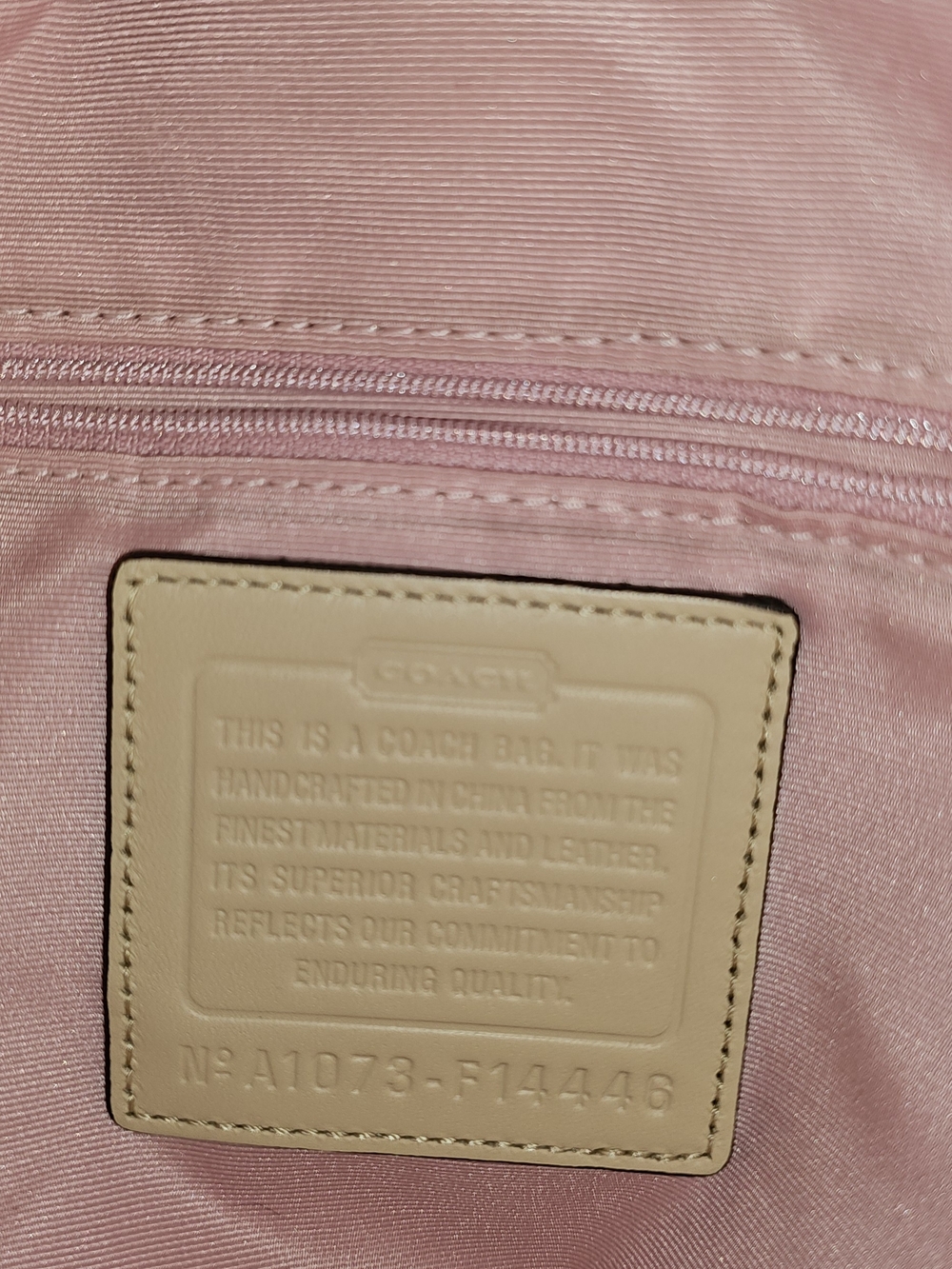 Coach Pink Signature Canvas Shoulder Bag with Yellow Leather Trim - Picture 4 of 6